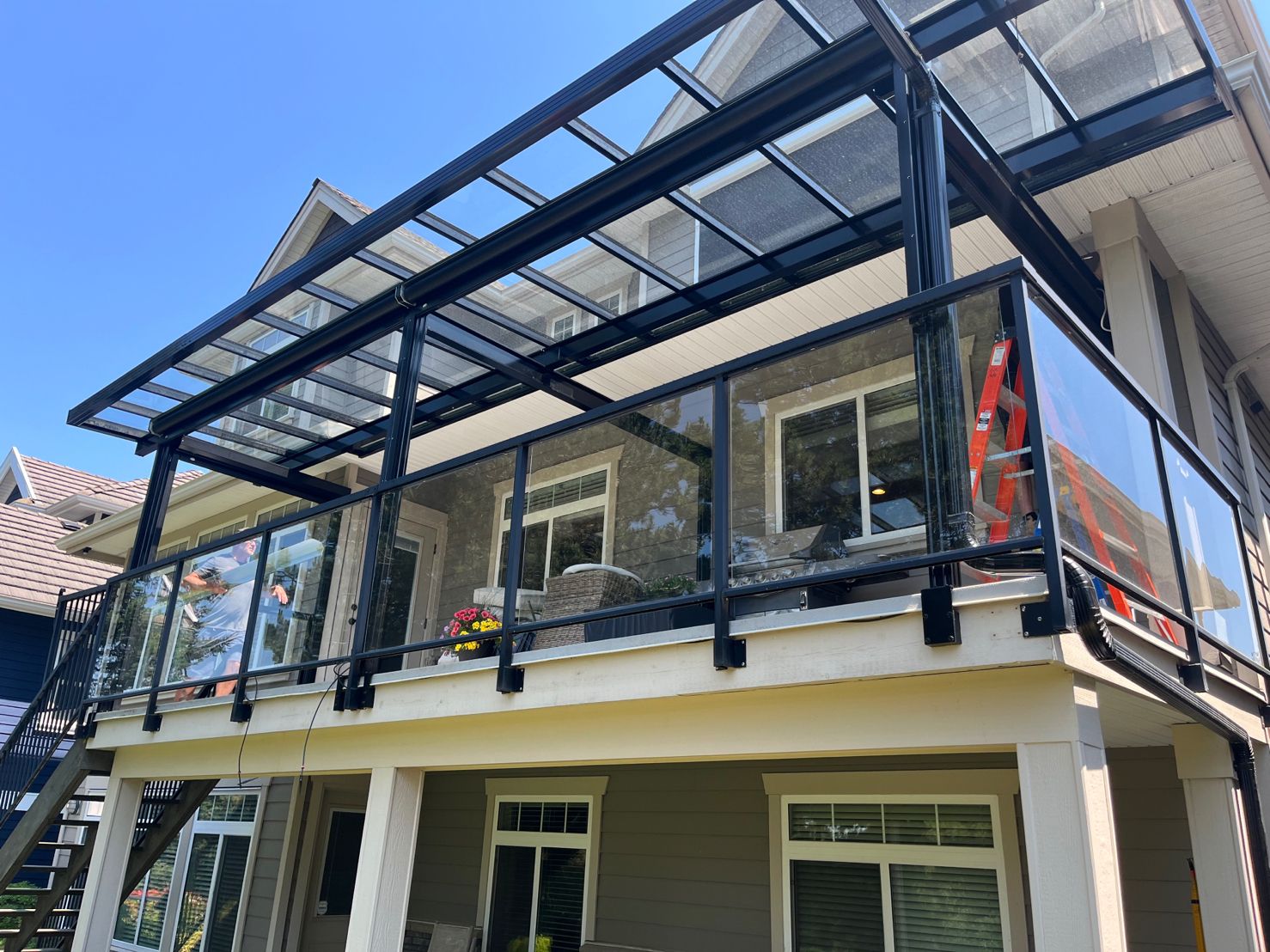 Residential Patio + Porch Talius Automated Habitat Screen Installation